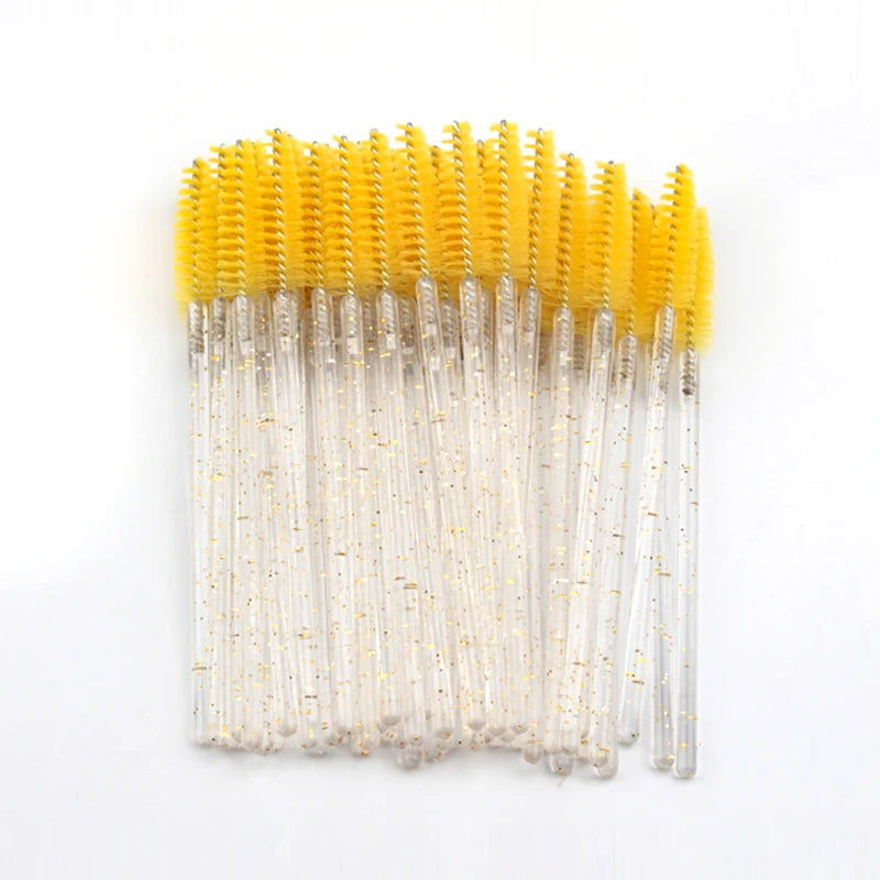 5/50Pcs Black Lashes Brush Cosmetics False Eyelashes Supplies Reusable Makeup Brushes Eyebrow Brush Mascara Wands Make Up Tools Pi-Mart