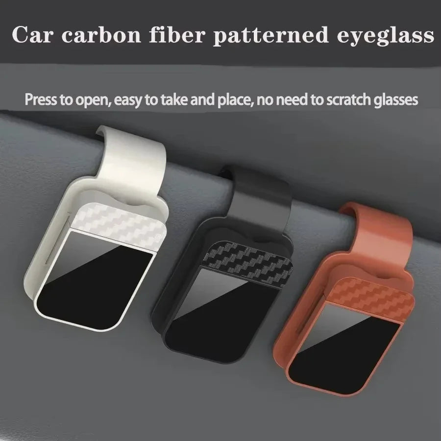 Car Sun Visor Sunglasses Clip Holder Stable Eyeglasses Hanger Card Ticket Organizer Interior Storage Clip Car Accessories Pi-Mart