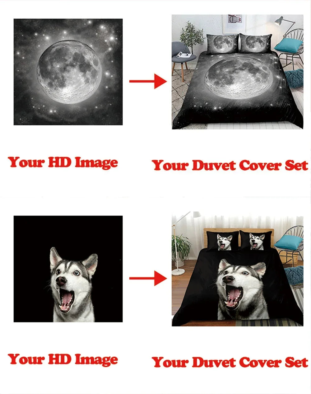 3D Hysteric-Mini Duvet Cover with Pillow Cover Bedding Set Single Double Twin Full Queen King Size Bed Set for Bedroom Decor Pi-Mart