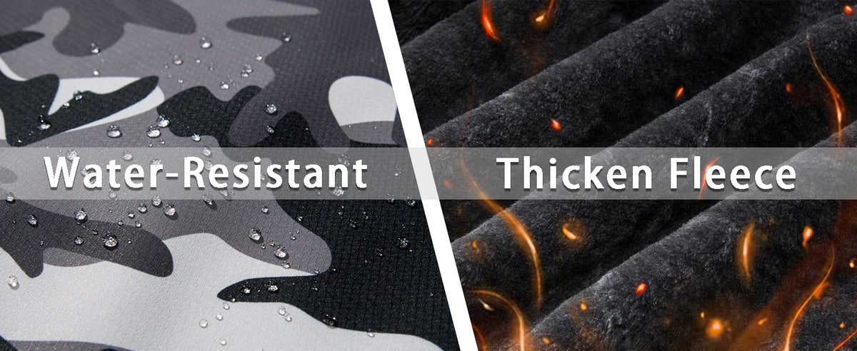 TACVASEN Fleece Lining Mountain Jackets Mens Hiking Jackets Outdoor Removable Hooded Coats Ski Snowboard Parka Winter Outwear Pi-Mart