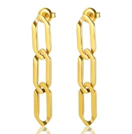 Luxury Shiny Zircon Hoop Earrings for Women Trendy Golden Stainless Steel Wed Ear Geometric Circle Earring Jewelry Pendientes Pi-Mart