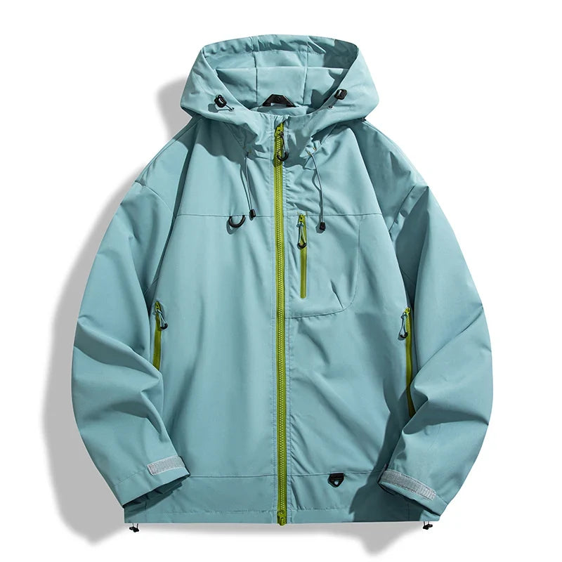 JNLN Unisex Waterproof Windbreaker Outdoor Sport Windproof Single-Layer Jacket Men Women Hiking Climbing Trekking Rain Coat LadyShow.Store