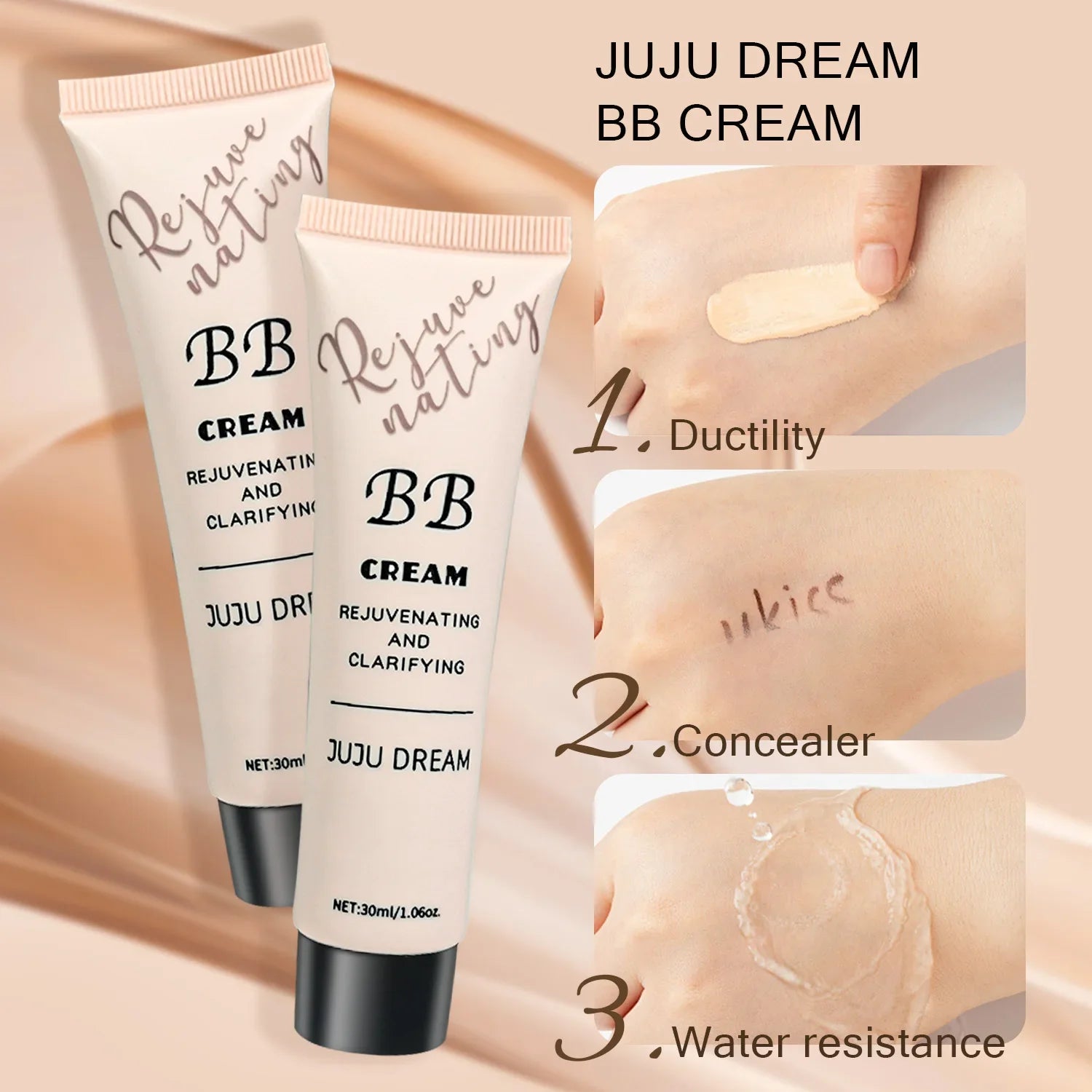BB cream, isolation cream, liquid foundation, moisturizing, oil control, long-lasting makeup, milk, dry skin, and no powder LadyShow.Store