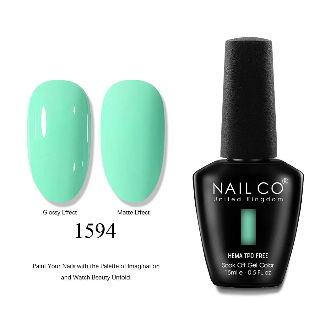 NAILCO 15ml Nails Art Gel Lack Polish Summer Hybrid Nail Varnish Manicure UV Top Coat Base HEMA TPO FREE Esmalte Nail Gel Polish Tri Light Beauty