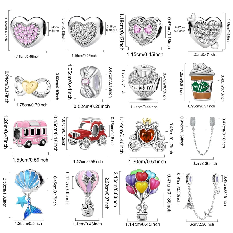 925 Sterling Silver Sunglasses Duck Puppy Cooking Mouse Bead Diy Bracelet Bangle Making Gift Of High Quality Fine Jewelry Pi-Mart