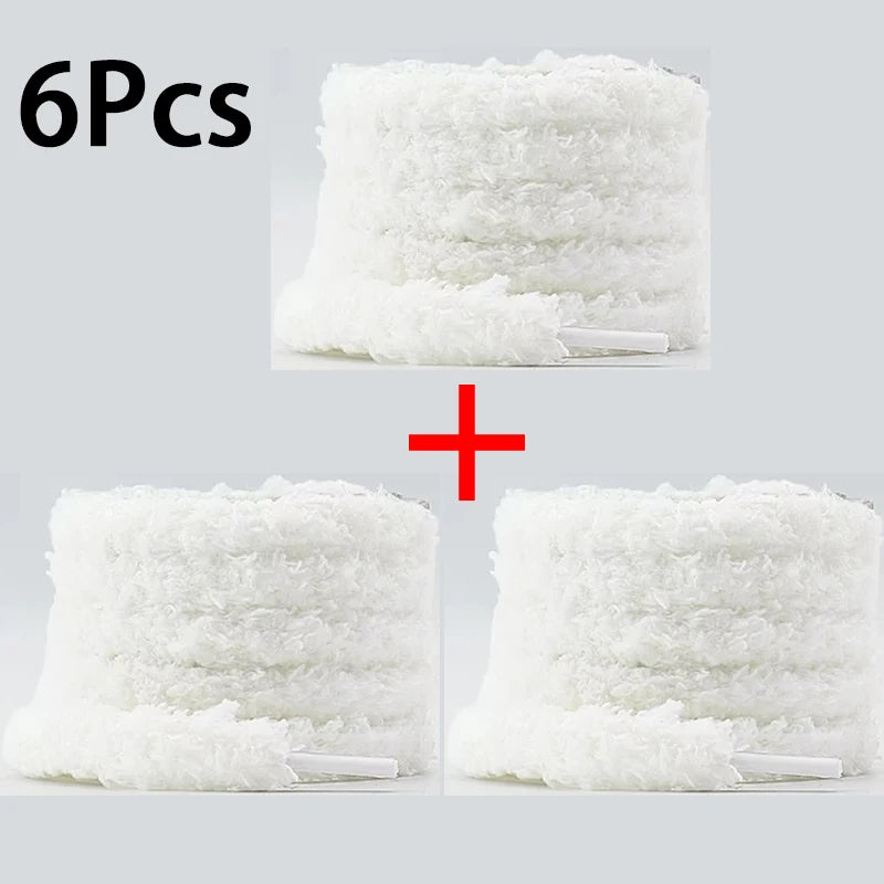 Fashion round plush laces Quality 1cm wide Sneakers Flats Casual laces Shoe accessories 80 /100 /120 /140 /160 Laces 1Pair Pi-Mart