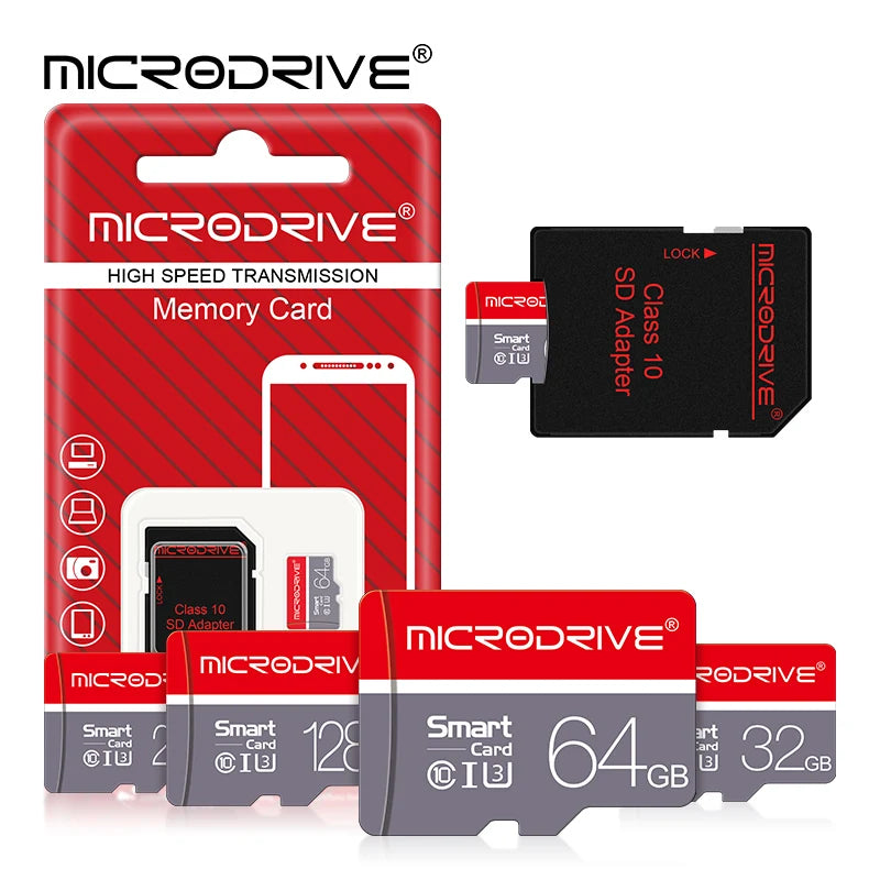 High Speed Mini SD Memory Card 256GB Class 10 Micro TF Flash USB Pen Drive Card 4GB 8GB 16GB 32GB 64GB 128GB for Smartphone Pi-Mart