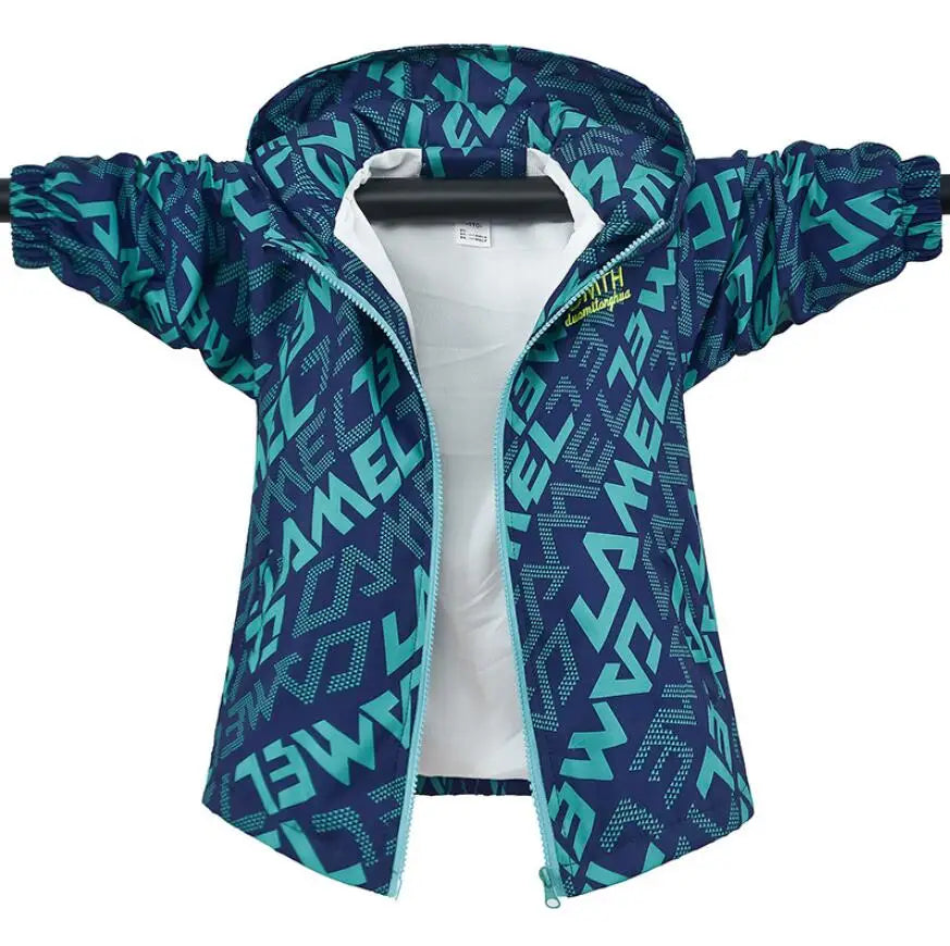 Korean Fashion Jacket For Girls Teenager Casual Gradient Hooded Coat Boys Blazer Spring Autumn Windproof Sweet Coats Windbreaker Pi-Mart