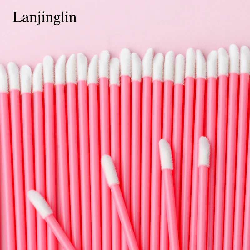 Lanjinglin 5/50 Pcs Lip Brush Reusable Makeup Brushes Lipstick Applicator Wands Eyelashes Extension Tool Beauty Accessories Pi-Mart