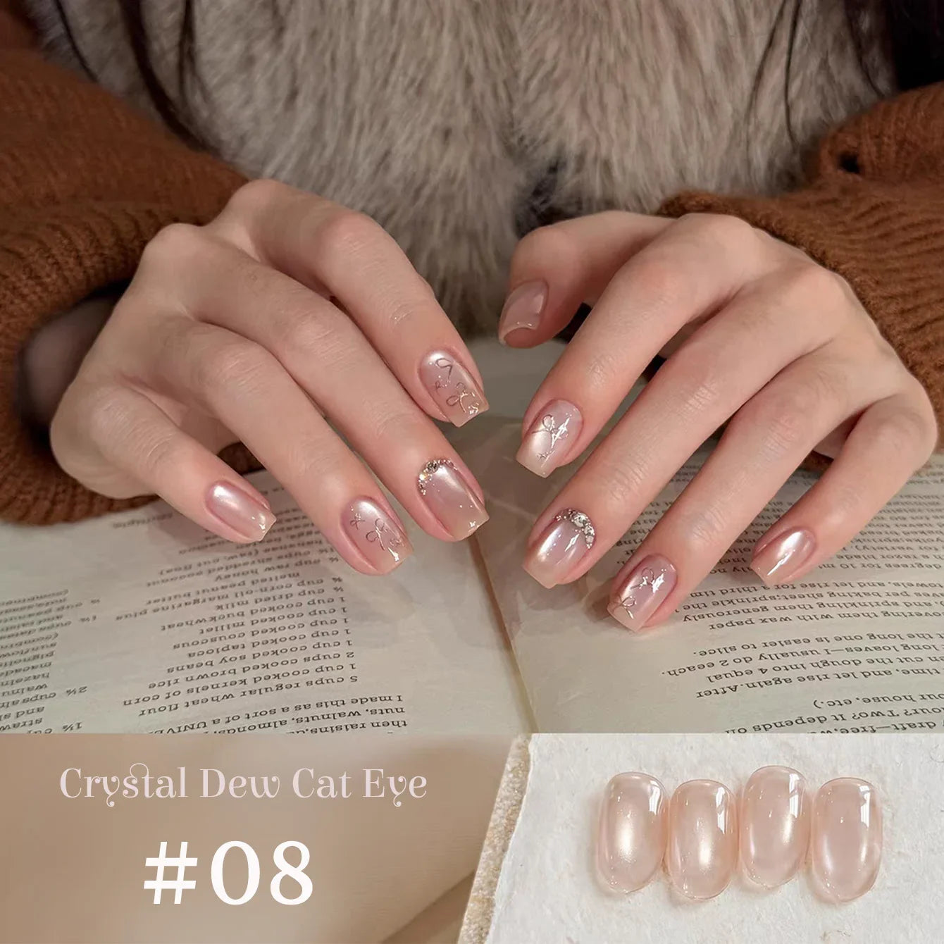 1-9pcs TC Flow Light White Cat Eye Gel Nail Polish Ultra Shine Soak Off UV Gel Mirror Glass Cat Magnet Gel Varnish Nail Supplies Tri Light Beauty