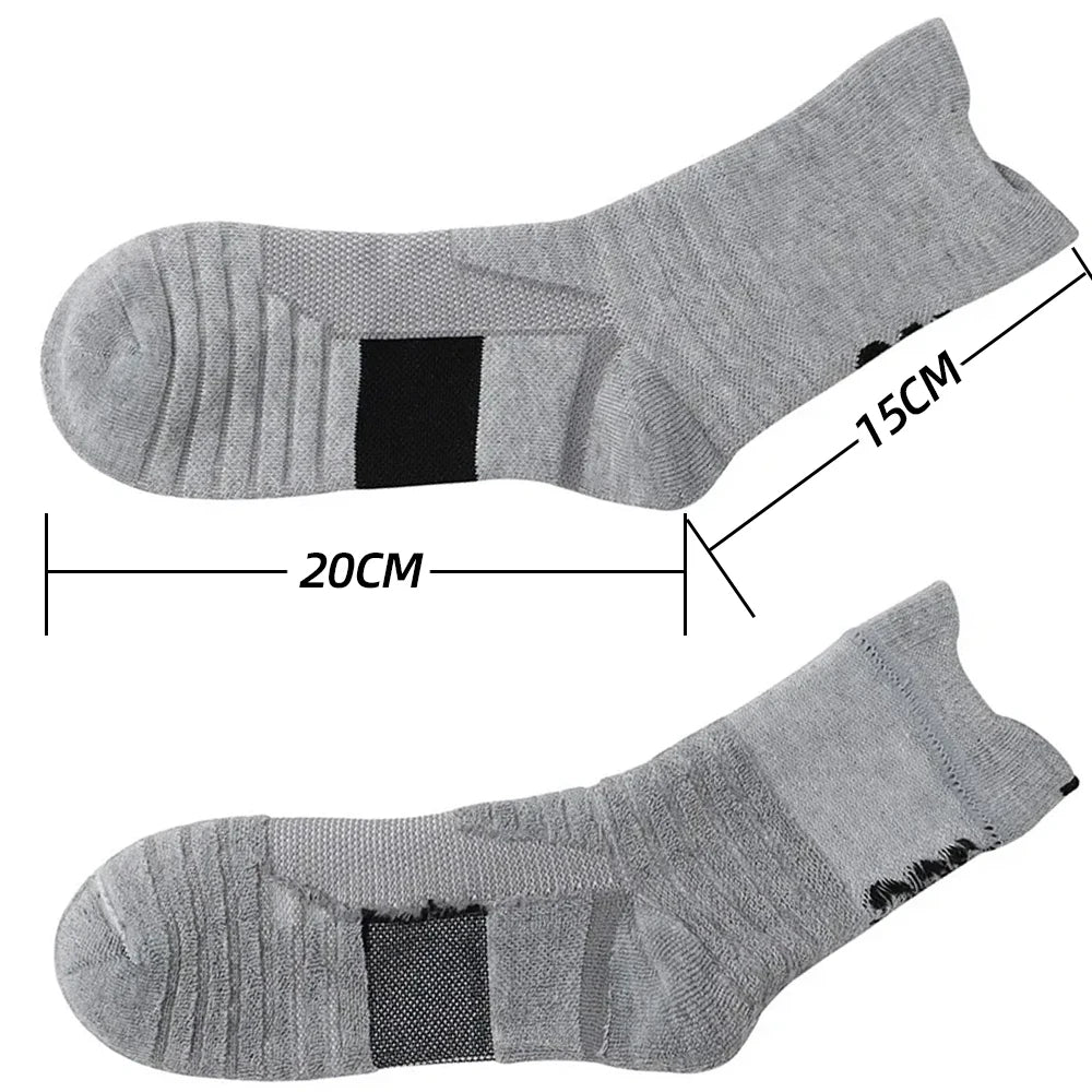 1/3 Pairs Anti-slip Football Socks Men Cotton Sock Short Long Tube Soccer Basketball Sport Socks Breathable Deodorous Sock 39-45 Pi-Mart