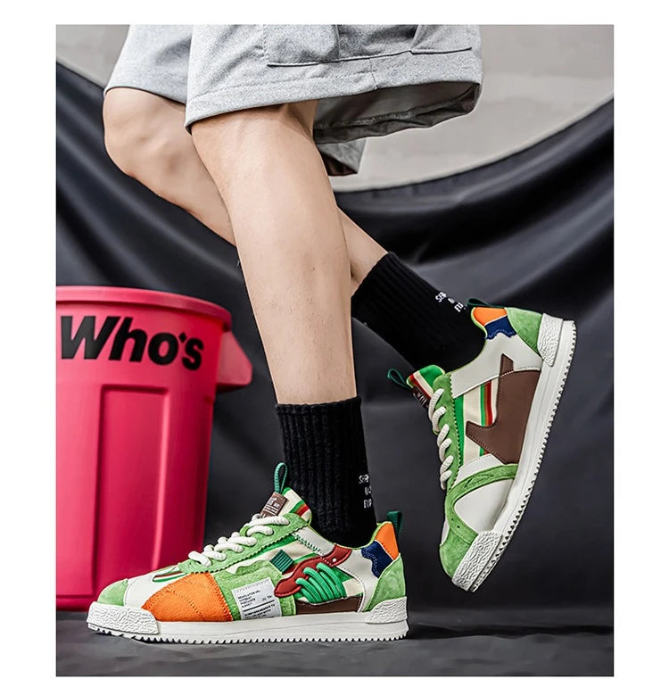 Large Size Men's White Sneakers Autumn Comfortable Non Slip Running Shoes Luxury Soft Sole Fashion Lace Up Outdoor Casual Shoes Pi-Mart