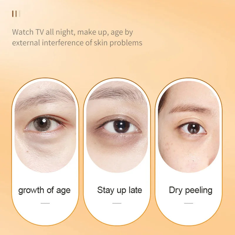 SADOER Vitamin C Eye Cream Moisturizing Anti Dark Circles Eye Bags Firming Anti-puffiness Beauty Eyes Skin Care Products Tri Light Beauty