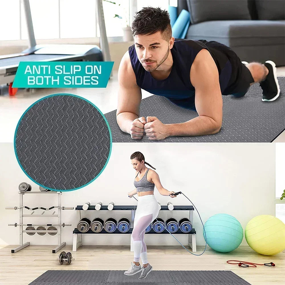 4~20Pcs Puzzle Fitness Mat, Eva Interlocking Foam Floor Tiles for Home Gym, Home Gym Equipment Mat, Non-Slip Floor Mat for Kids Pi-Mart