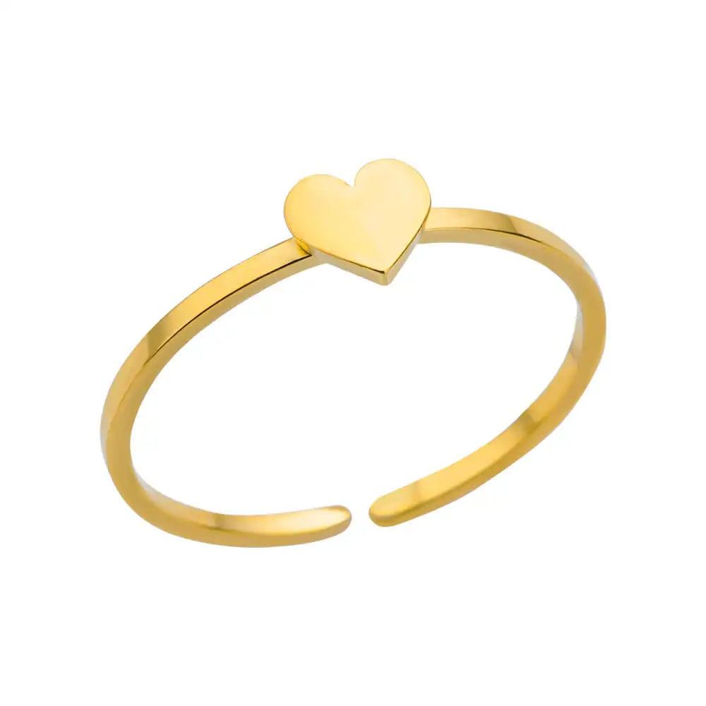 316L Stainless Steel Rings for Women Gold Color Never Fade Luxury Classic rings wedding couple rings Jewelry Free Shipping Pi-Mart