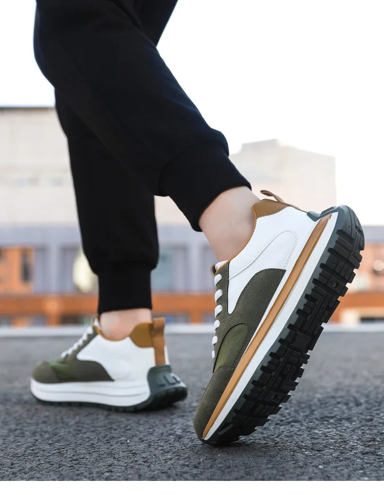 Men Shoes 2025 Spring Autumn New Fashion Comfortable Height Increase Casual Running Shoes Breathable Non Slip Platform Sneakers Pi-Mart