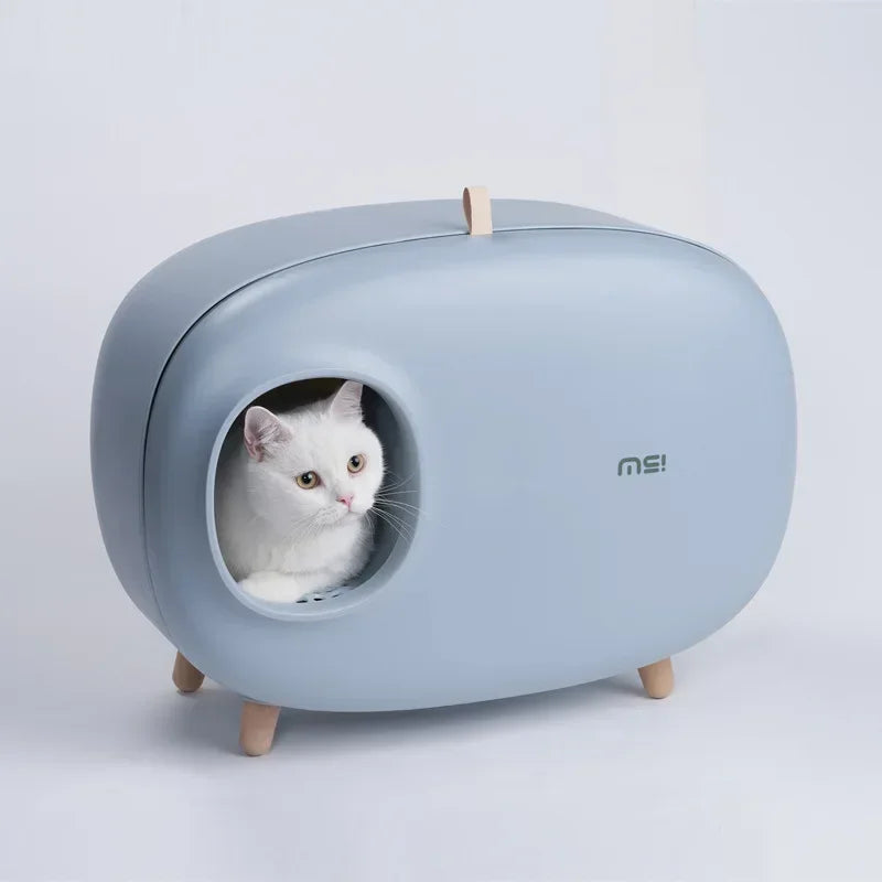 Makesure Cat Litter Box Fully Enclosed Cat Toilet Pet Supplies High-value Cat Toilet Automatic Self-cleaning Litter Box Pi-Mart