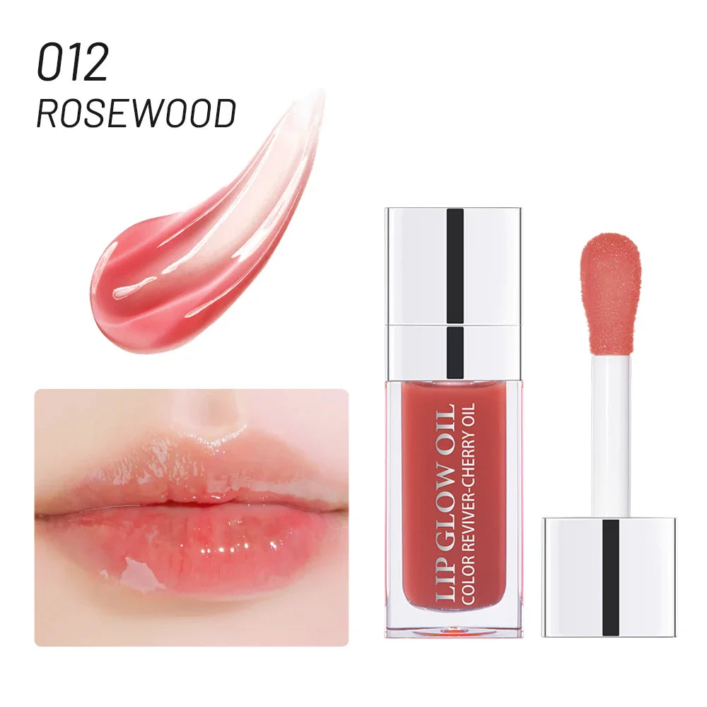Crystal Jelly Moisturizing Lip Oil Plumping Lip Gloss Makeup Sexy Plump Lip Glow Oil Tinted Lip Plumper LadyShow.Store