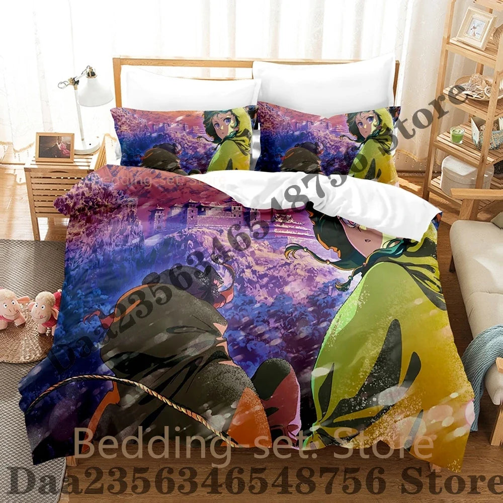 2026 The Apothecary Diaries Bedding Set Single Twin Full Queen King Size Bed Set Bedroom Duvetcover Sets Anime Bed Sheet Set LadyShow.Store
