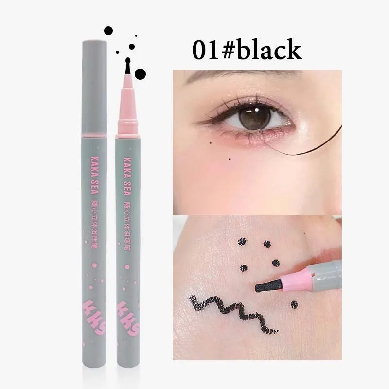 Realistic Natural Freckle Pen Fast Drying Waterproof Lifelike Round Head Freckle Spot Stamp Lasting Non-fading Dot Mole Make Up Pi-Mart
