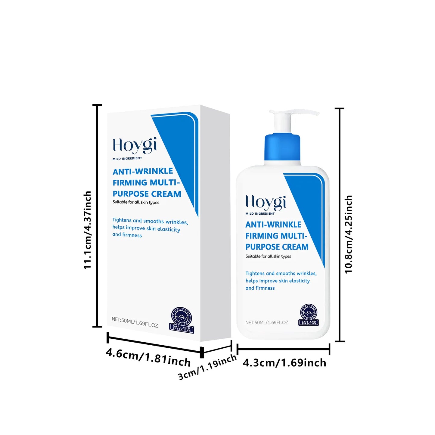 Hyaluronic Acid Cream Shrink Pores Anti Wrinkle Nourishing Hydrating Improve Dryness Remove Fine Lines Moisturizing Facial Cream Pi-Mart