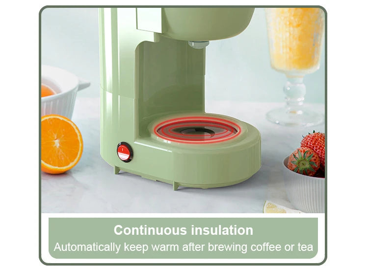 110V Automatic Electric Espresso Coffee Maker Cafe Drip American Latte Coffee Brewing Machine Household Mini Glass Boiler Teapot Pi-Mart