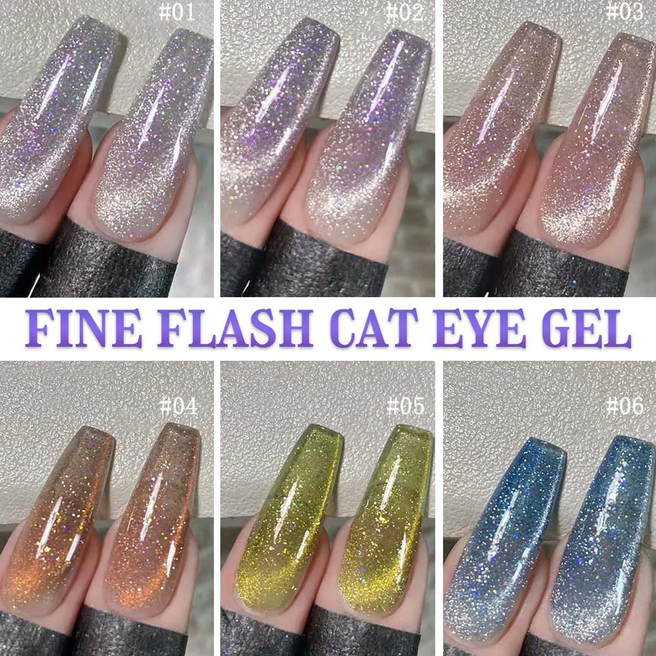 WS Black Glass Cat Magnetic Gel Nail Polish Punk Style Nail Art Manicure Varnis Semi Permanent Gel for Winter Nail Supplies Tri Light Beauty