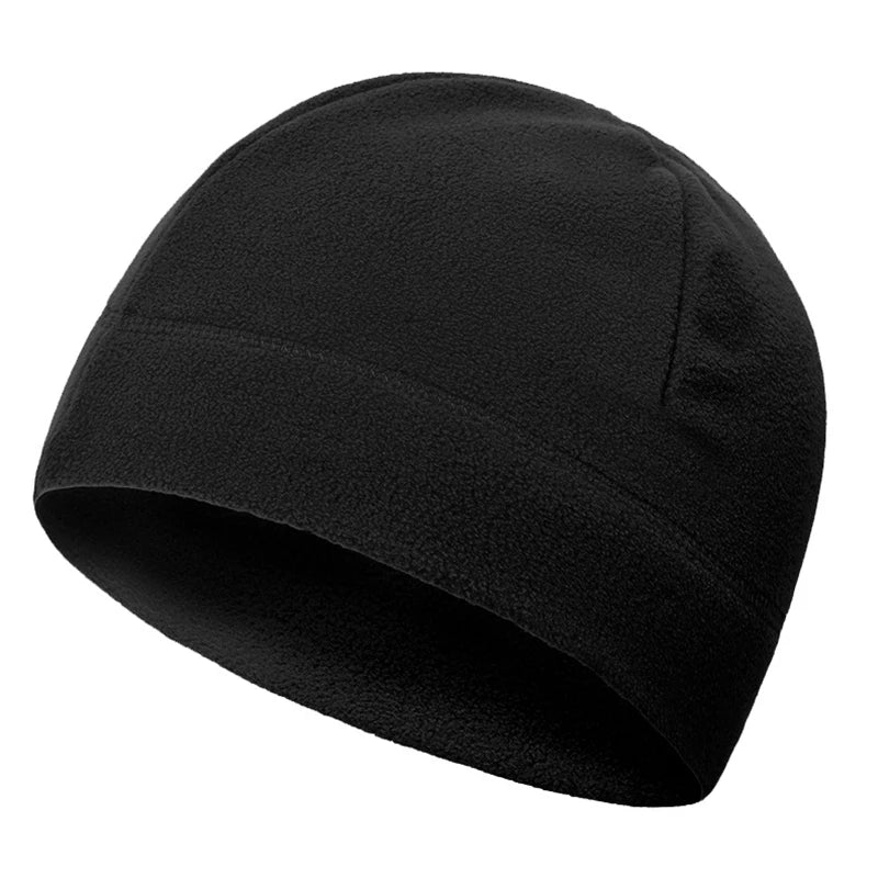 Winter Fleece Beanie Cycling Men Women Elastic Hiking Soft Thermal Commuting Ski Helmet Liner Hat Windproof Camping Cap Outdoor Pi-Mart