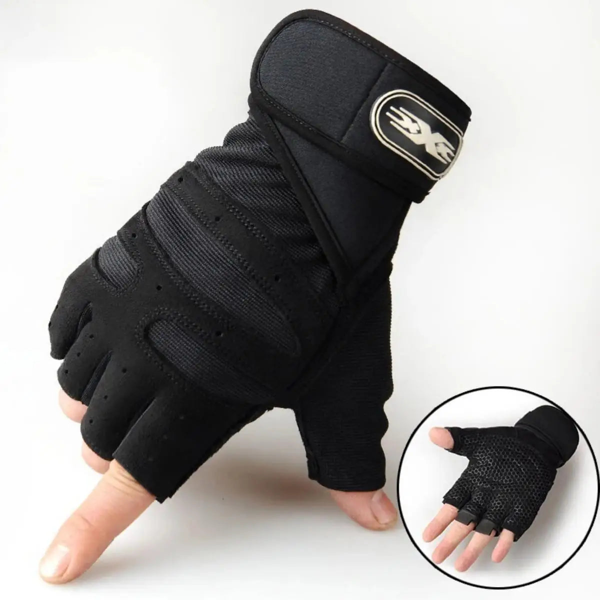 Gym Gloves for Men Women Fitness Weight Lifting Wristband Gloves Body Building Training Sports Exercise Cycling Glove Shockproof Pi-Mart