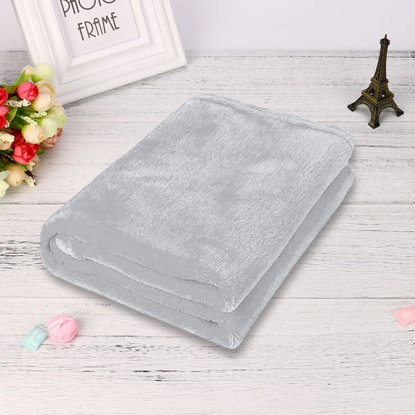 Plain Flannel Coral Blanket Small Fleece Sheet Super Warm Solid Micro Plush Fleece Blanket Throw Rug Sofa Bedding Supplies Pi-Mart