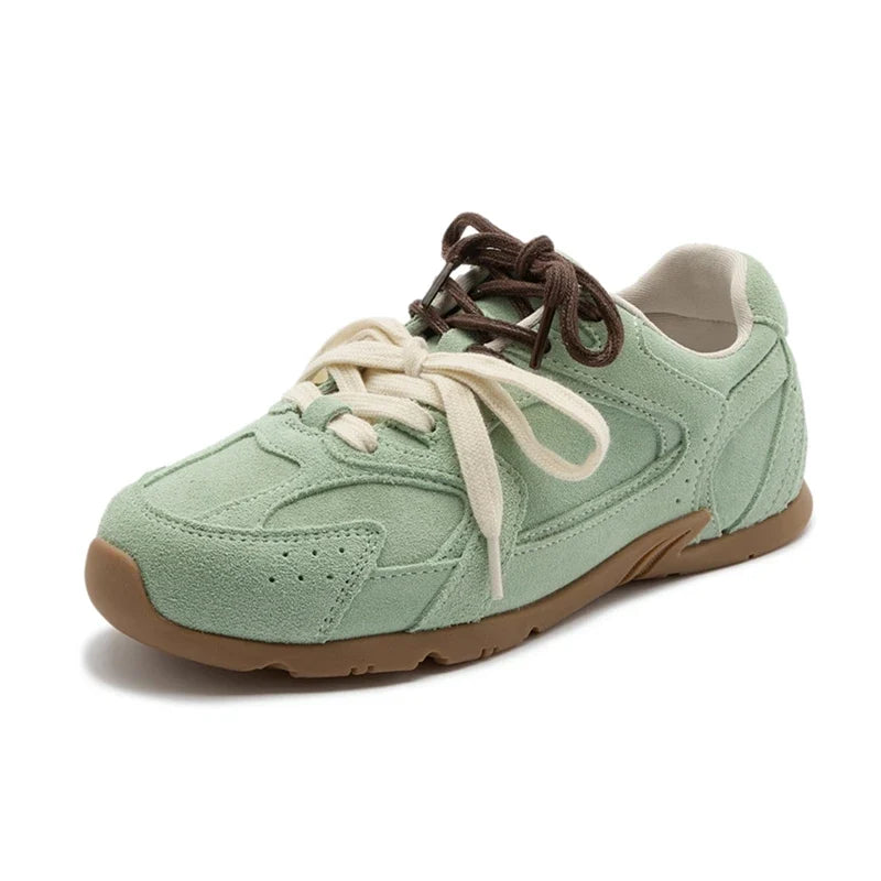 AIYUQI Women Sneakers New Genuine Leather Retro German Training Shoes Women Winter Velvet Fur Flat Casual Shoes Women LadyShow.Store