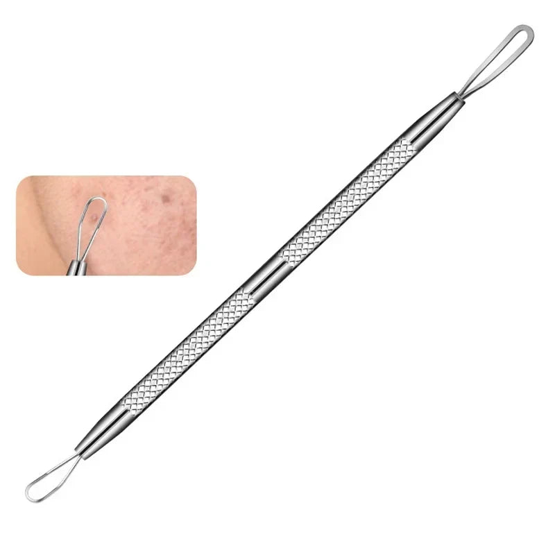 3-8Pcs Blackhead Clip Pimples Tweezer Blackhead Remover Stainless Steel Cell Clip Beauty Product Acne Needle Skin Cleanning Tool Tri Light Beauty
