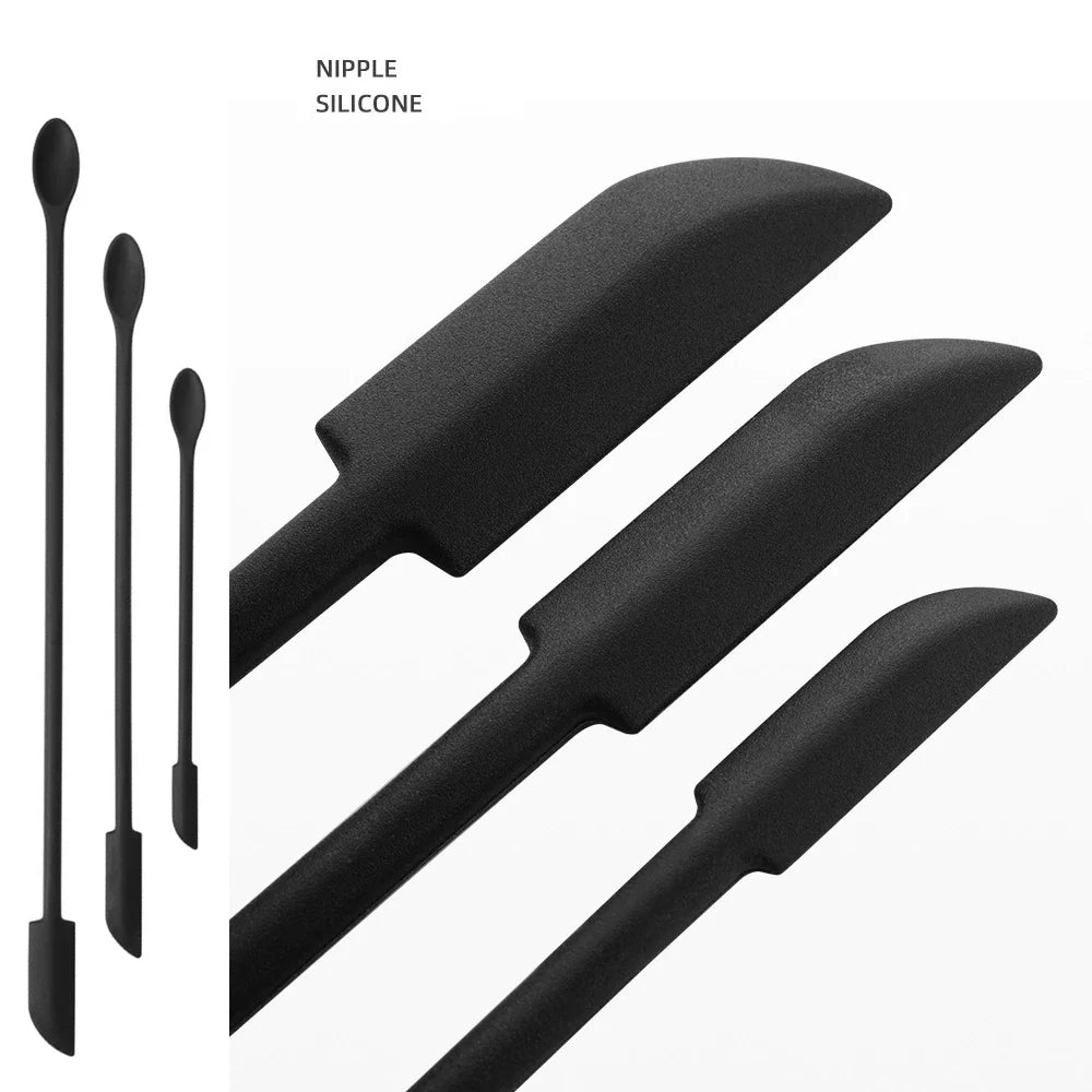1Pc Silicone Double-End Cosmetic Spoons Odorless Mini Jar Scraper Set for Candle Making, Makeup & Beauty Product Residue Removal Tri Light Beauty