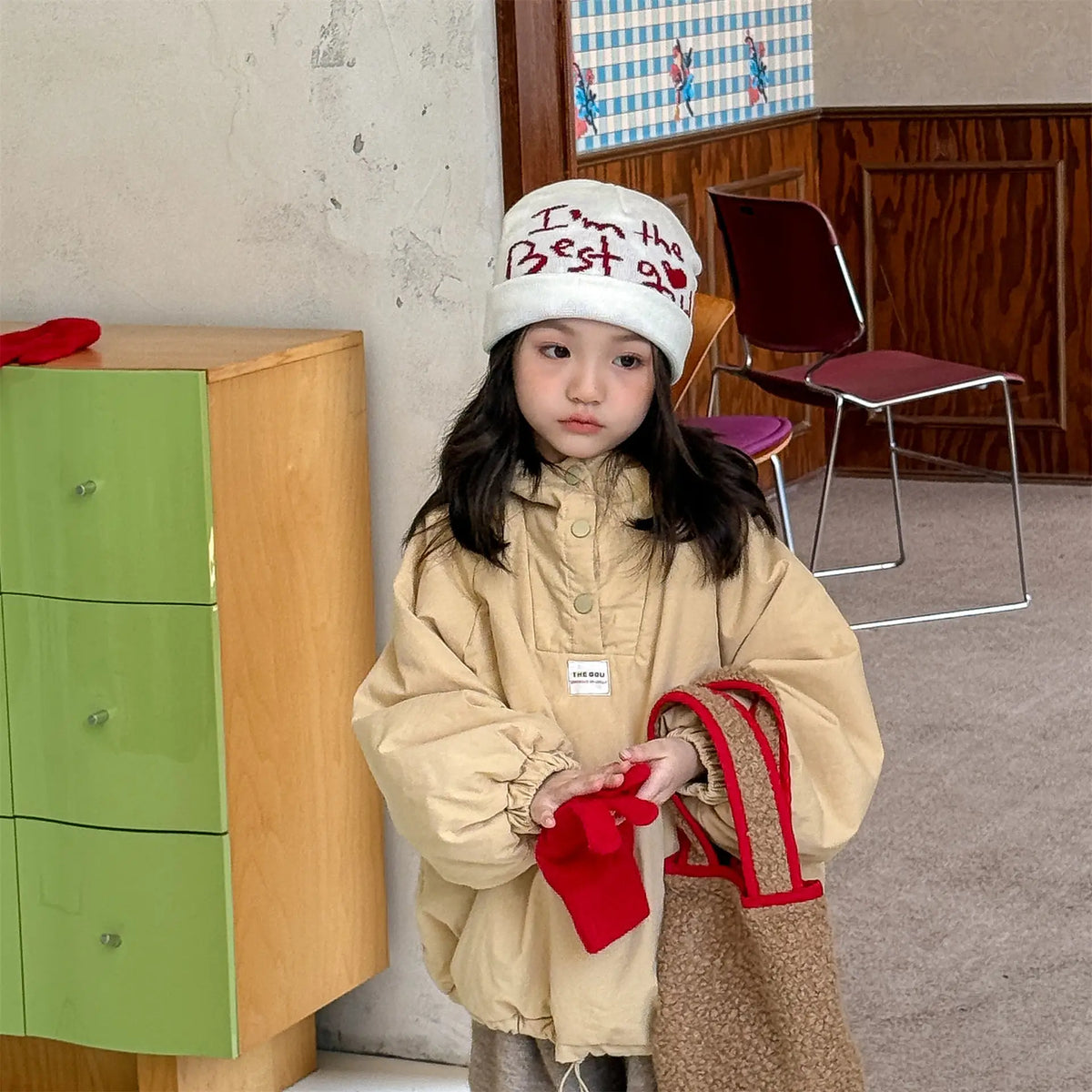 2025 Winter New Children Warm Coat Boys Girls Striped Cotton Padded Jacket Baby Parka Tops Baby Fleece Coat Fashion Kids Clothes Pi-Mart