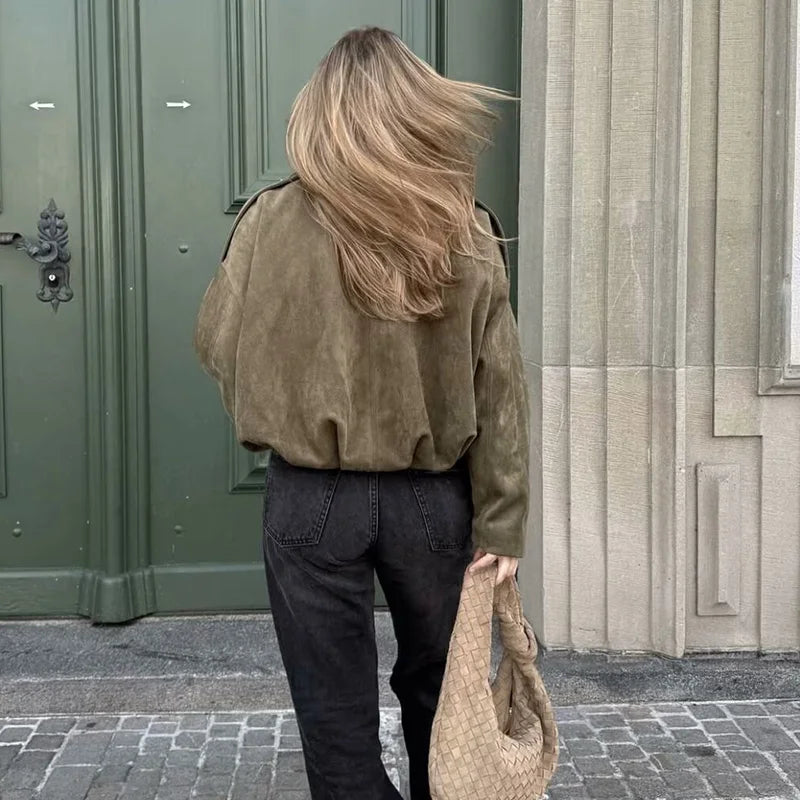 Women's Autumn Jacket Fashion Bomber Jackets Coats Winter Women's Coat Loose Women Jacket Vintage New Outerwear Pi-Mart