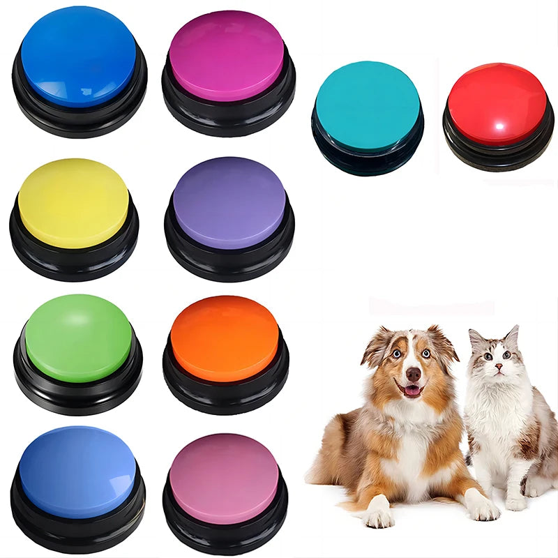 Dog Toys Funny  Recordable Pet Travel Talking Pet Starters Pet Speaking Buttons Portable Cute Pet Supplies Communication Dog Pi-Mart