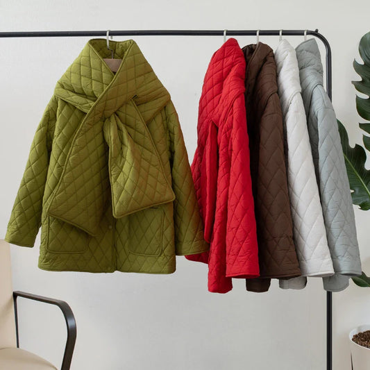 Women Autumn Winter Scarf Jacket Warm parka LadyShow.Store