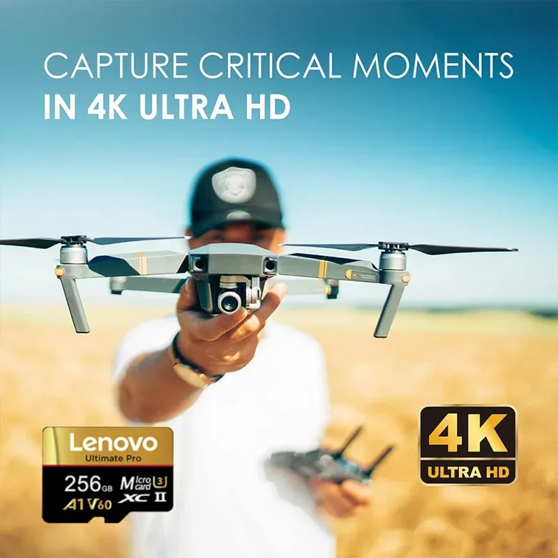 Lenovo 1TB Memory Card Stable Performance for Camera Surveillance Devices High Speed Micro TF SD Memory Card 512GB 256GB 128GB LadyShow.Store
