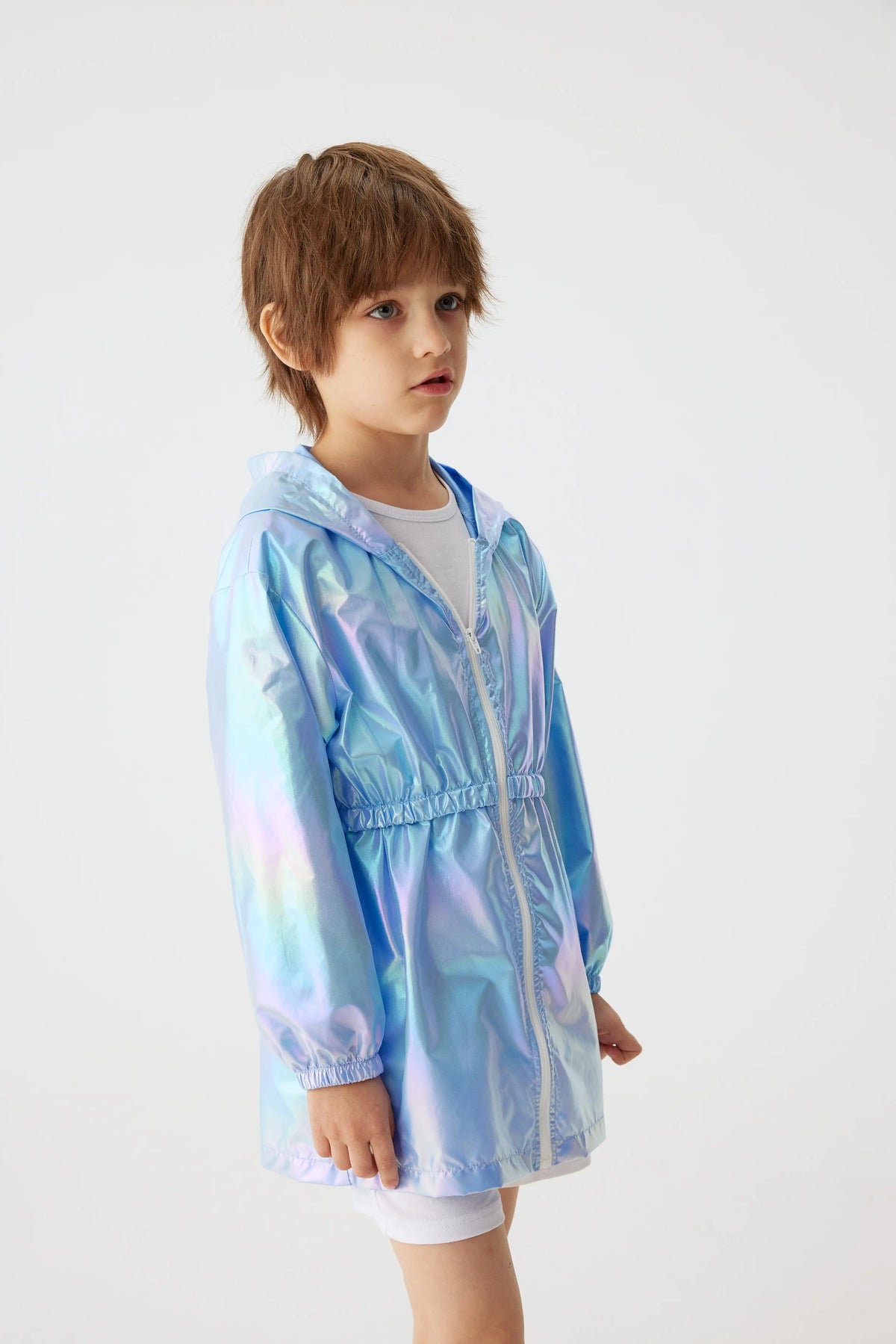 Girl's Spring and Autumn Children's Light and Thin Breathable Zipper Coat Jacket for Boys and Girls Fashion Thin Jacket Pi-Mart