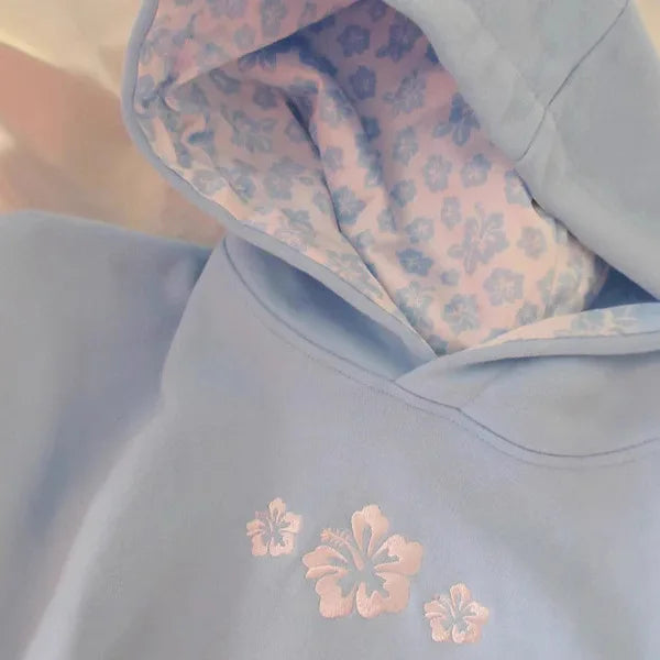 2025 Sweatshirt Embroidered Hooded Pullover Sweatshirt Long-sleeved Casual Loose Style Y2k Sudaderas De Mujer Moletom Femininos LadyShow.Store