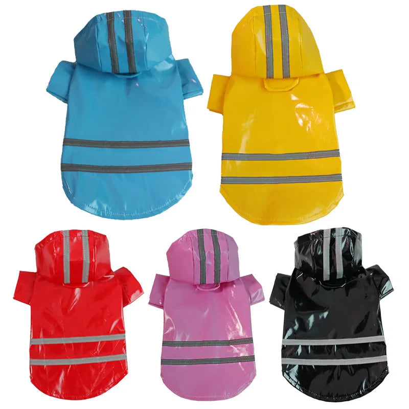 Waterproof Dog Jacket PU Dog Raincoat For Small Dogs Cats Reflective Puppy Raincape Chihuahua Yorkies Raincoat Pet Poncho Pi-Mart