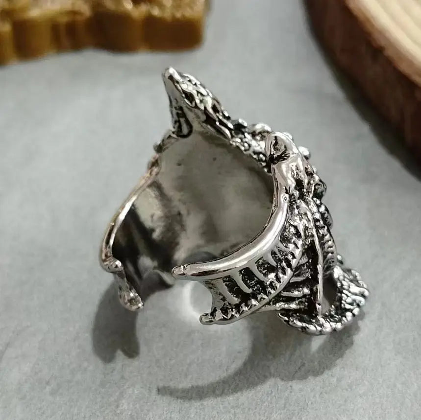 Dragon Rings Gothic Punk Style Pterosaur Wings Opening Adjustable Rings for Men Women Vintage Jewelry Accessories Gifts Pi-Mart
