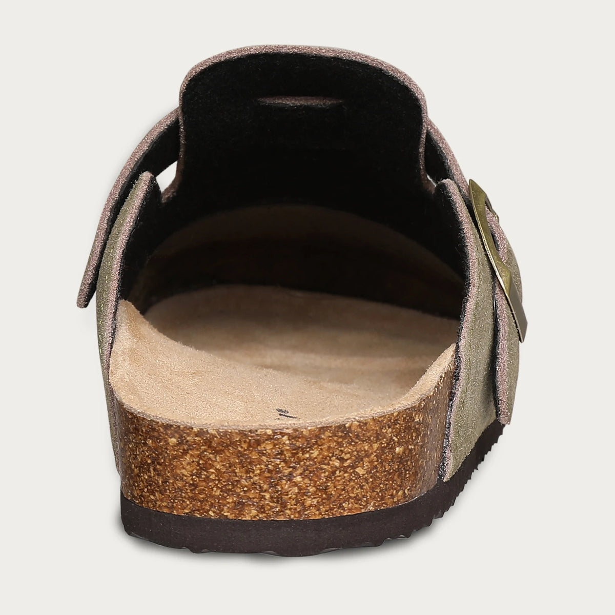 Comwarm Buckle Clogs For Women Men New Genuine Suede Clogs with Arch Support Soft Cork Footbed Mules Fashion Thick Beach Sandals Pi-Mart