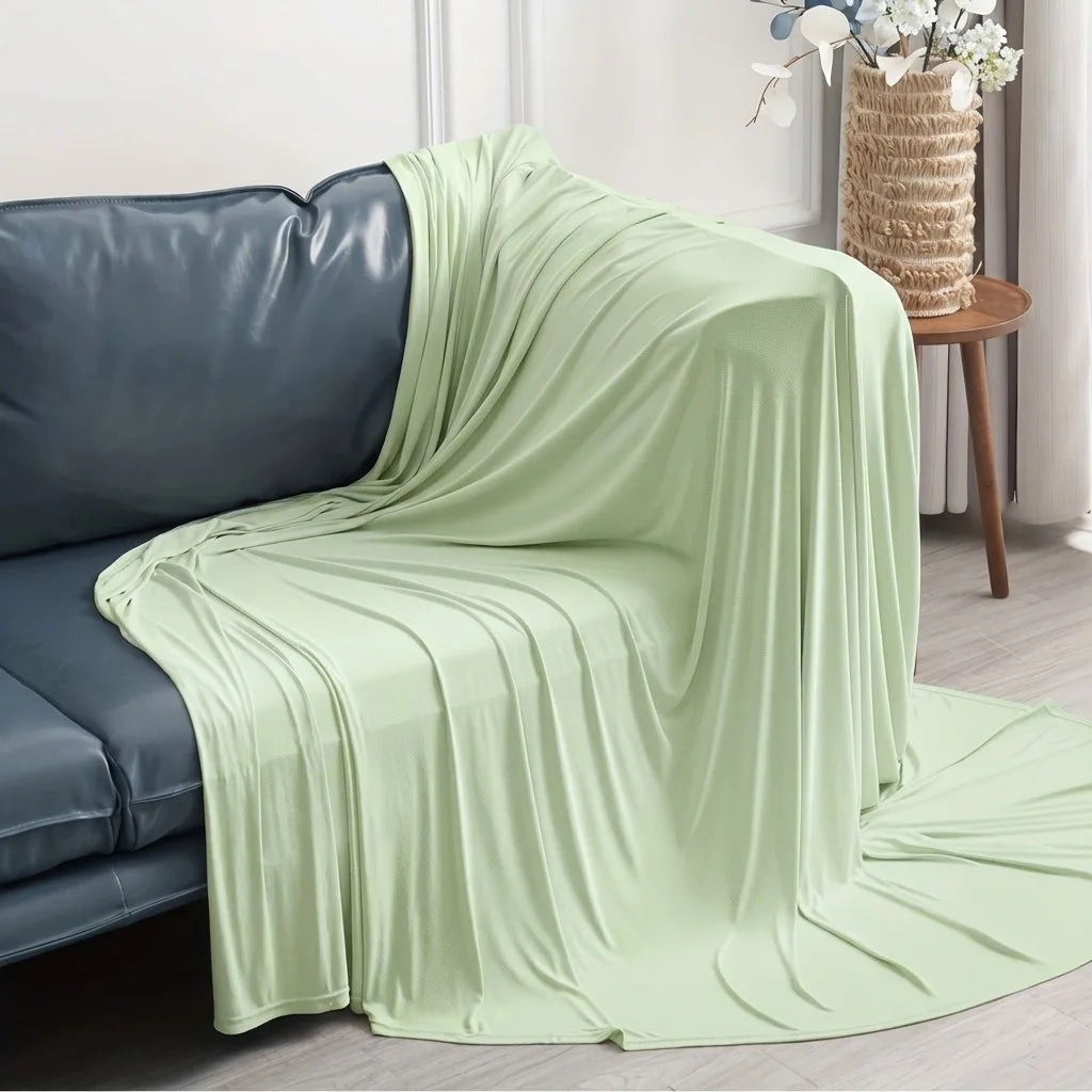 Summer Blanket Ice Silk Cooling Blanket Lightweight Breathable Air Condition Cooling Quilt Skin-friendly Duvet Comforter Pi-Mart