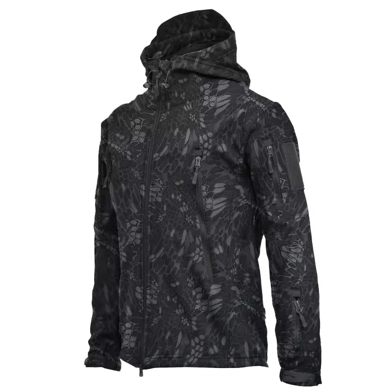 Military Shark Skin Soft Shell Jackets Men Tactical Windproof Waterproof jacket men Army Combat Jackets Mens Hooded Bomber Coats Pi-Mart