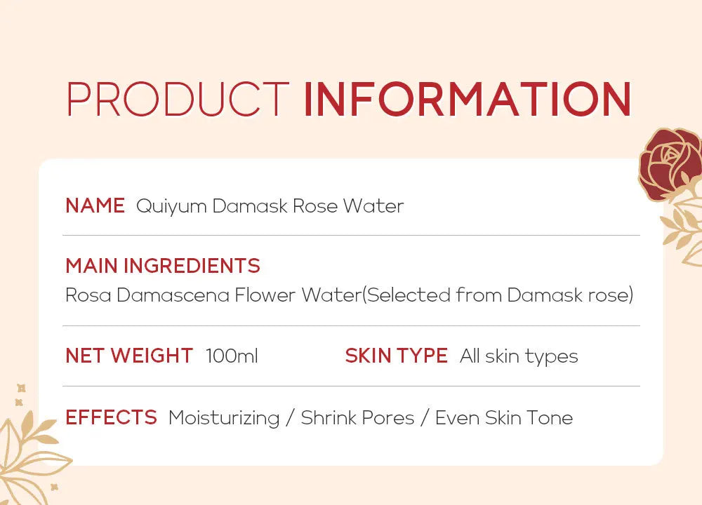 Face Care Rose Water Nourishing Skin Improve Dullness Anti Aging Facial Toner Damask Korean Skincare Products 100ml Pi-Mart