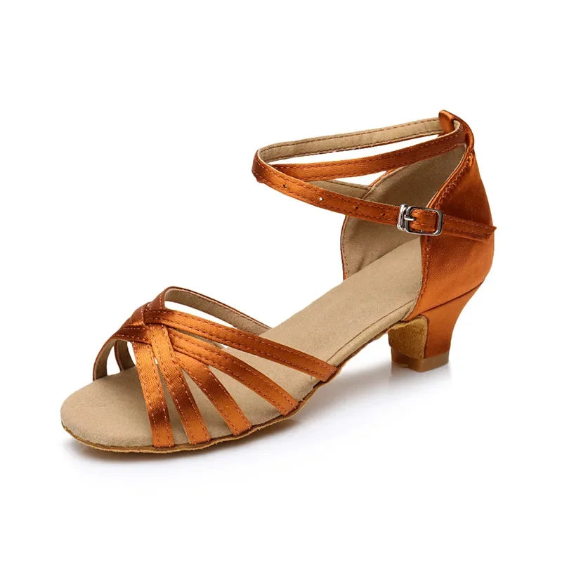CLYFAN Children Dance Shoes for Girls Ballroom Latin shoes Ladies Modern Tango Dancing Women Latin Shoes Salsa Sandals LadyShow.Store