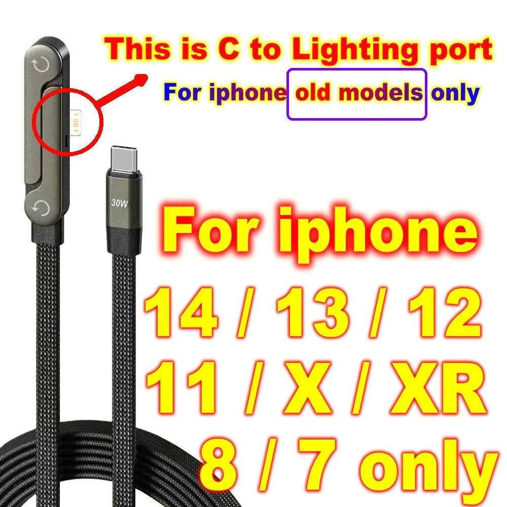 USB Type C Flat Phone Charger Fast Charging Cable C Kick Cable Stand Invisible Support Foldable Holder Charge Bracket For iPhone Pi-Mart