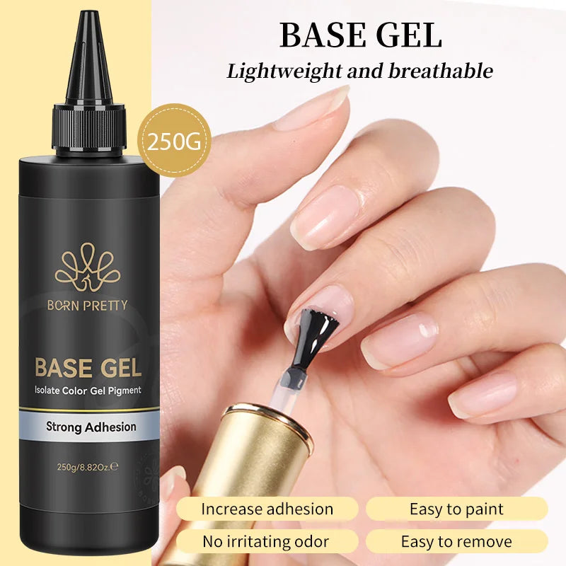 BORN PRETTY 250g Super Top Coat Professional Nail Art Soak Off Top Coat Long-lasting Anti-Stain Functional Gel Polish Tri Light Beauty