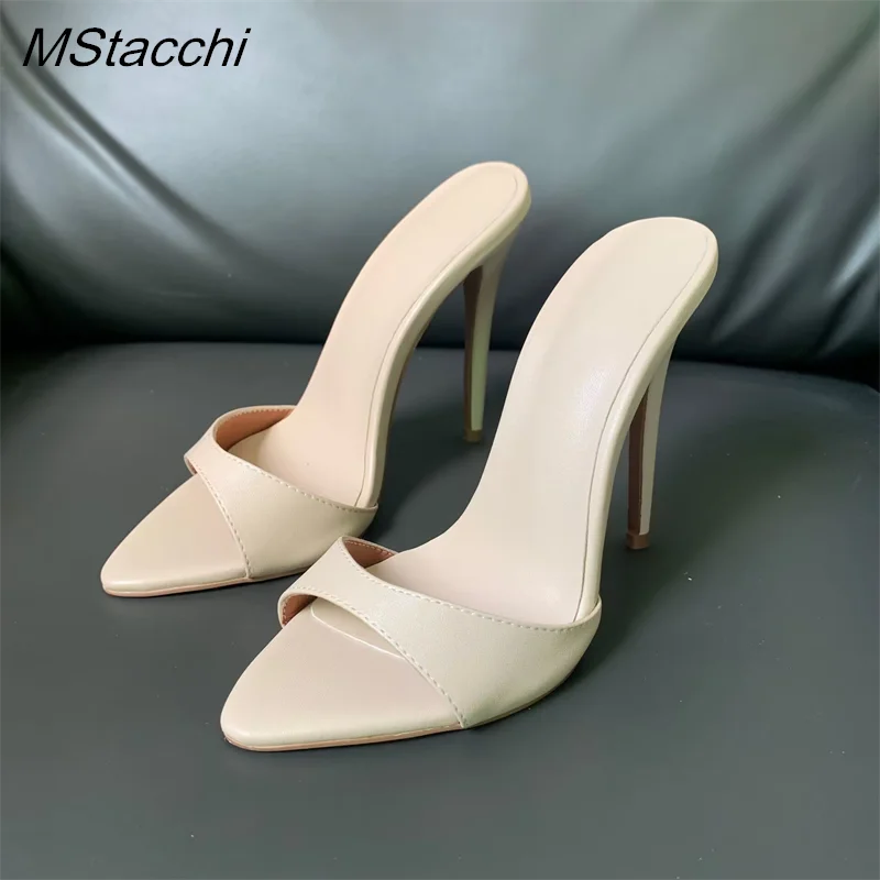 Super-high Heel Slippers Women Shoes Summer Peep Toe Mixed Colors Stiletto Sandals Sexy Party Ladies Shoes Luxury Woman Pumps LadyShow.Store